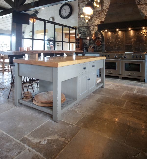 Bourgogne Rustic Limestone Flag Stones, Rustic Kitchen Floor Tiles Uk