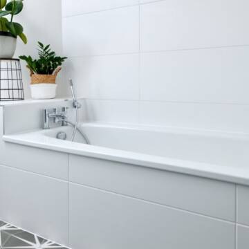 plain white bathroom wall tile